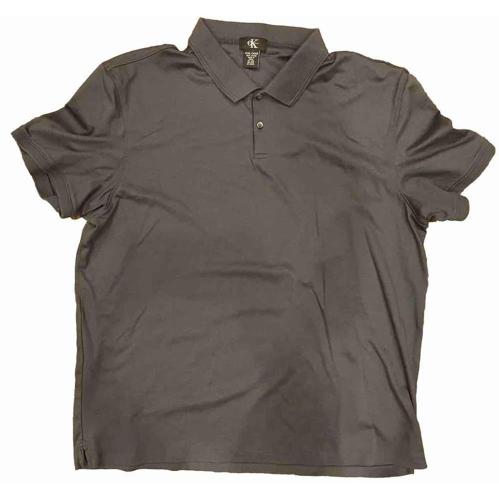 Calvin Klein Gray Charcoal Polo Men’s XXL Golf Business Performance Casual EEUC